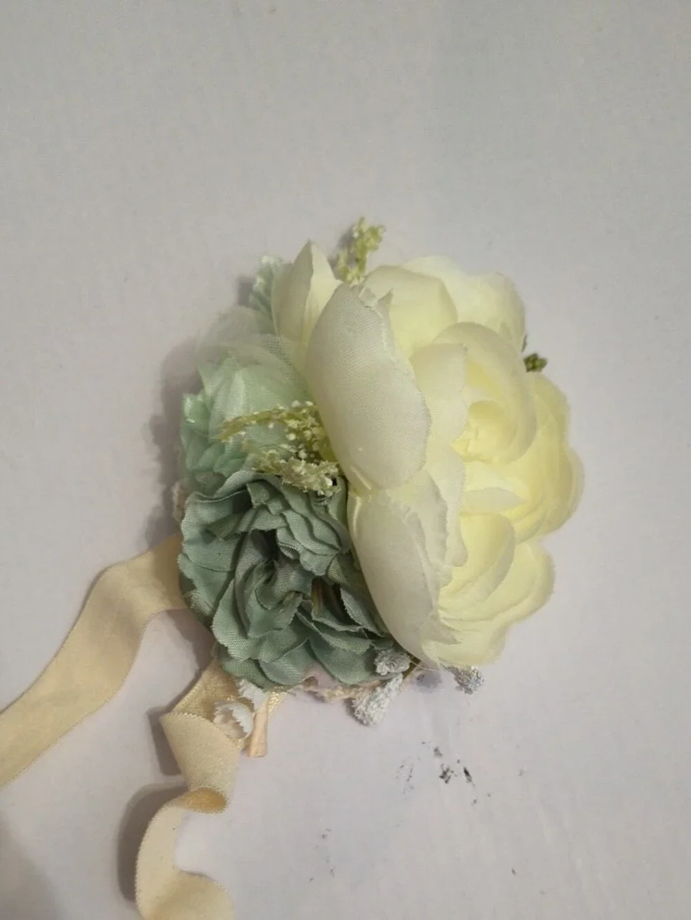Floral Hair Bow – Ivory Bloom